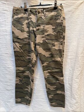 Caslon Men's Camouflage Cargo Pants in Olive and Tan